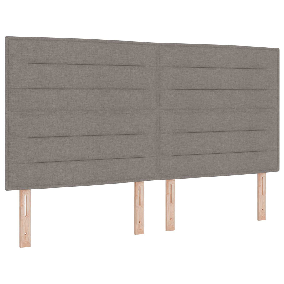 Boxmadras med topmadras Gråbrun 140 x 190 cm Stof