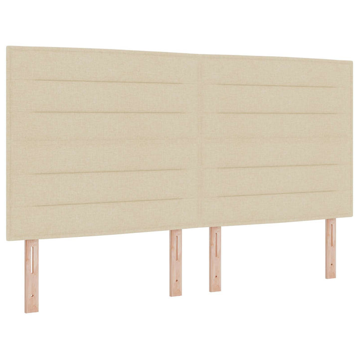 Boxmadras med topmadras Cremefarvet 140 x 190 cm Stof