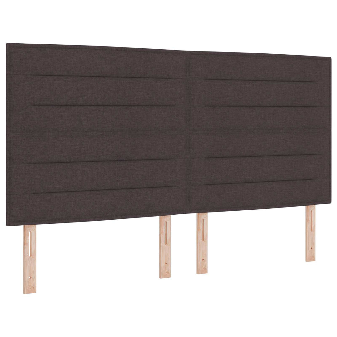 Boxmadras med topmadras Mørk Brun 180 x 200 cm Stof
