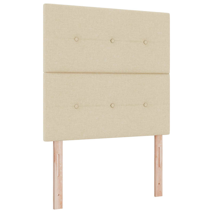 Boxmadras med topmadras Cremefarvet 100 x 200 cm Stof