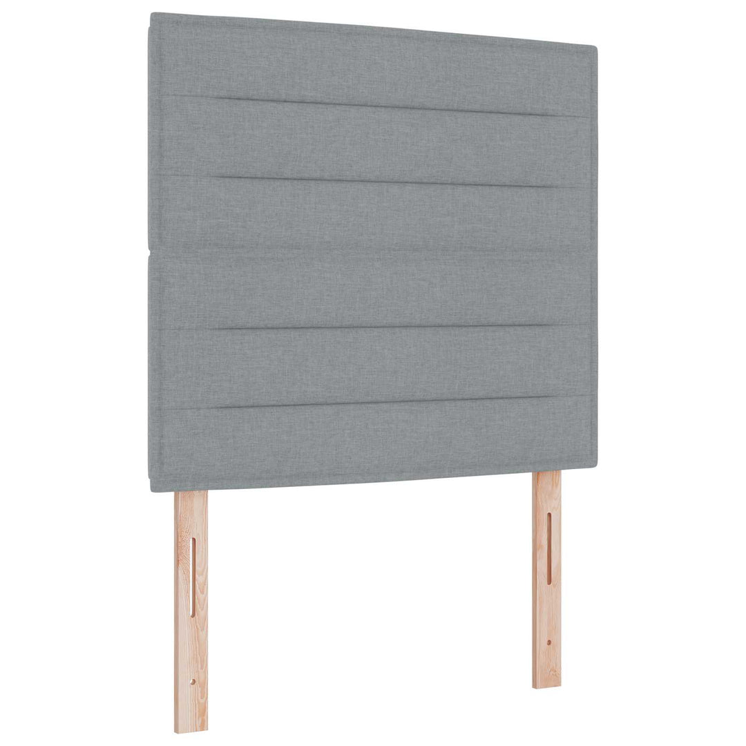 Boxmadras med topmadras Lysegrå 120 x 190 cm Stof