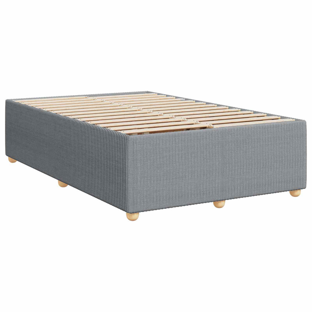 Boxmadras med topmadras Lysegrå 120 x 190 cm Stof