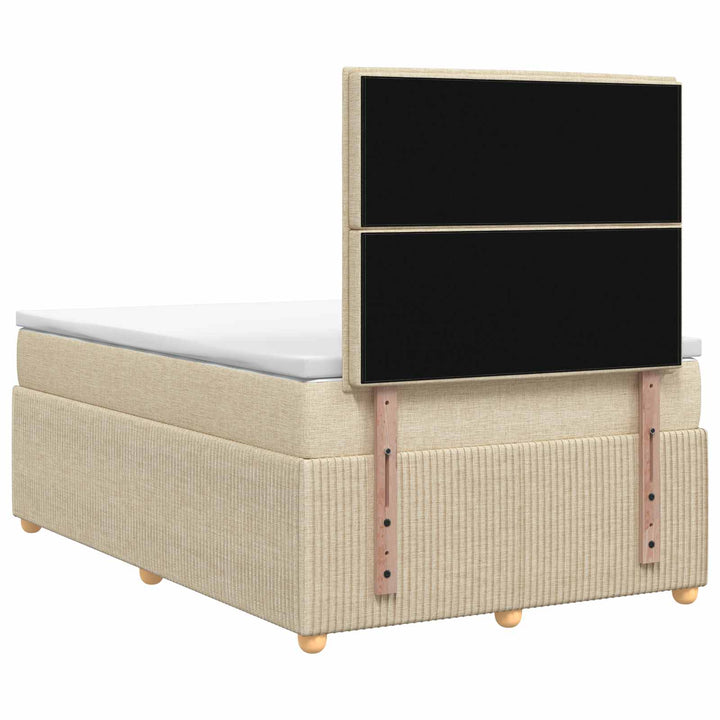 Boxmadras med topmadras Cremefarvet 120 x 190 cm Stof