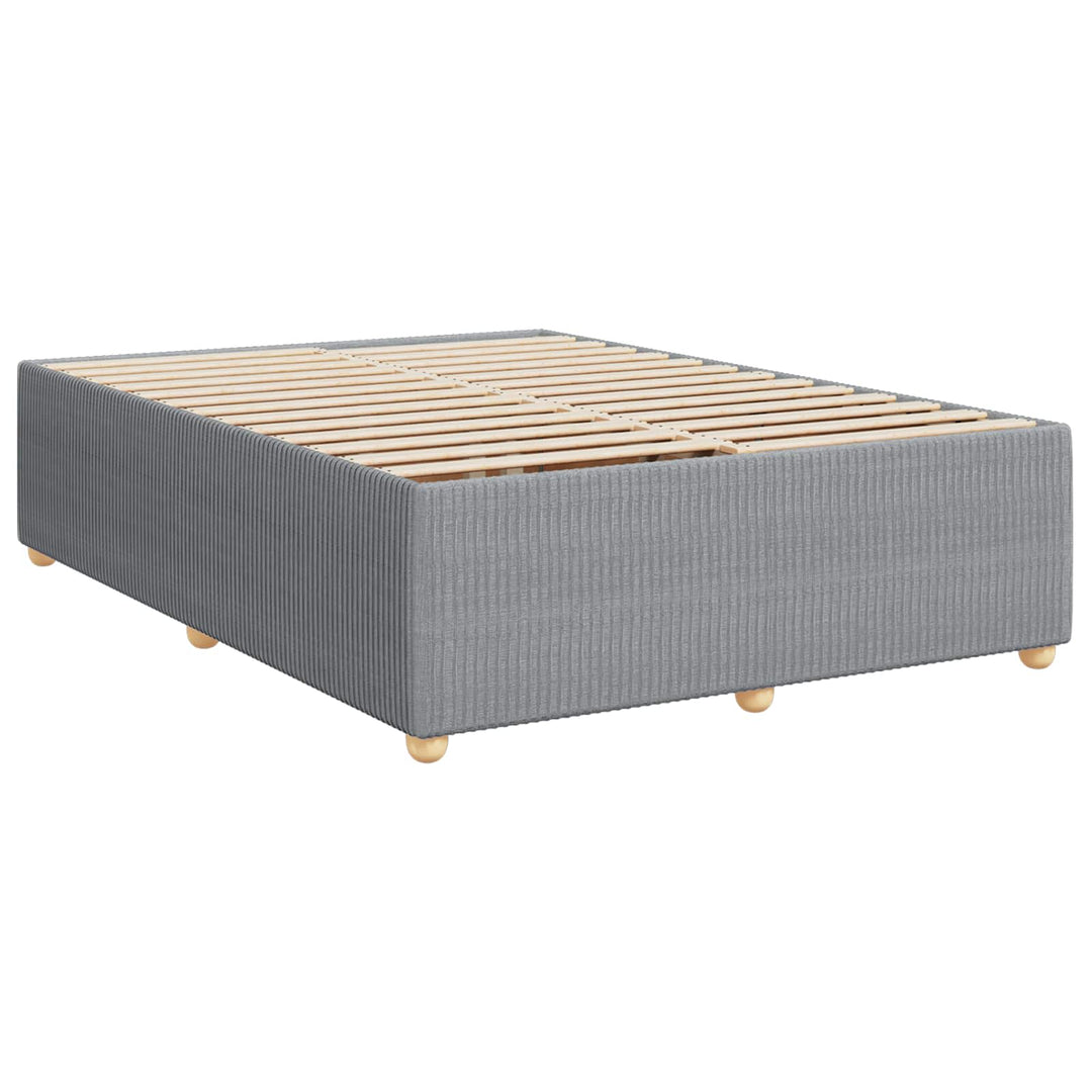 Boxmadras med topmadras Lysegrå 140 x 190 cm Stof