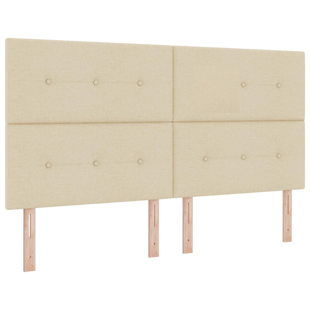 Boxmadras med topmadras Cremefarvet 180 x 200 cm Stof