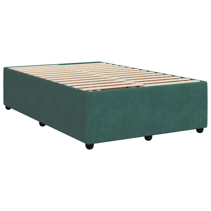 Boxmadras med topmadras Mørkegrøn 120 x 190 cm Fløjl