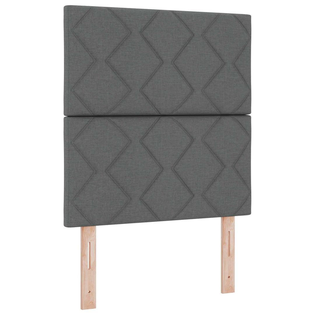 Boxmadras med topmadras Mørkegrå 80 x 200 cm Stof