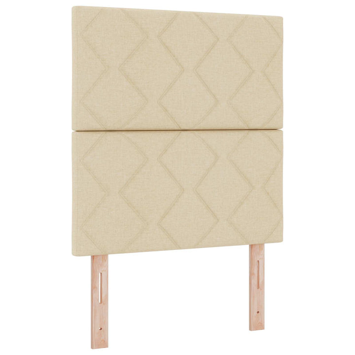 Boxmadras med topmadras Cremefarvet 80 x 200 cm Stof