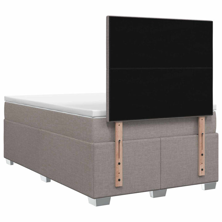 Boxmadras med topmadras Gråbrun 120 x 190 cm Stof