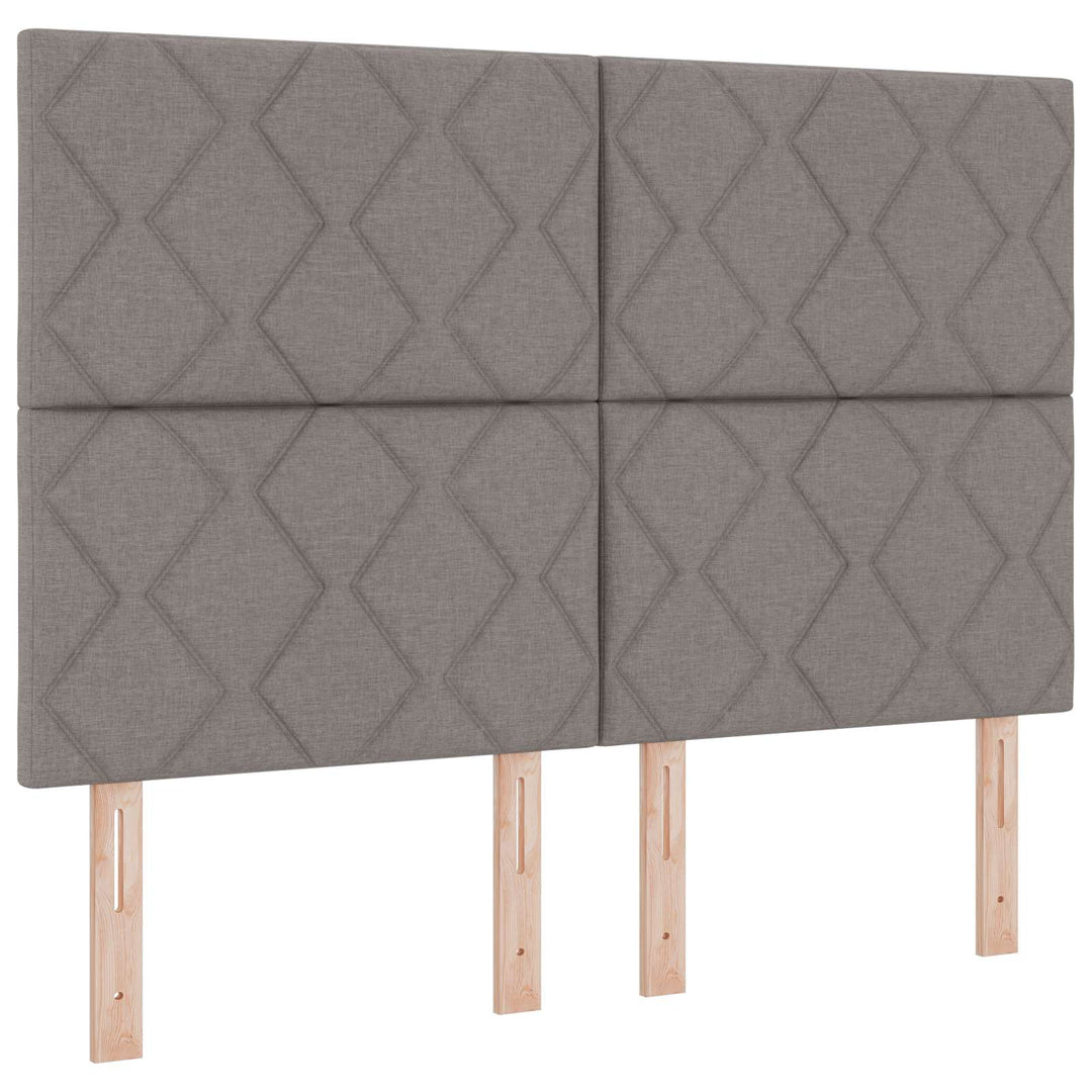 Boxmadras med topmadras Gråbrun 140 x 190 cm Stof