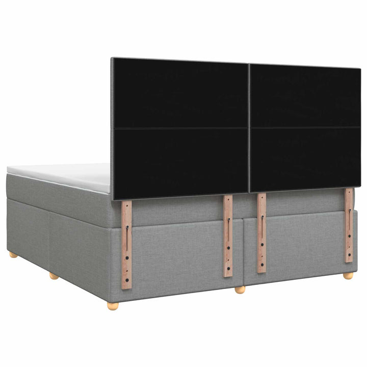 Boxmadras med topmadras Lysegrå 140 x 190 cm Stof
