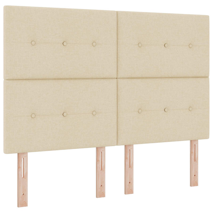 Boxmadras med topmadras Cremefarvet 140 x 190 cm Stof