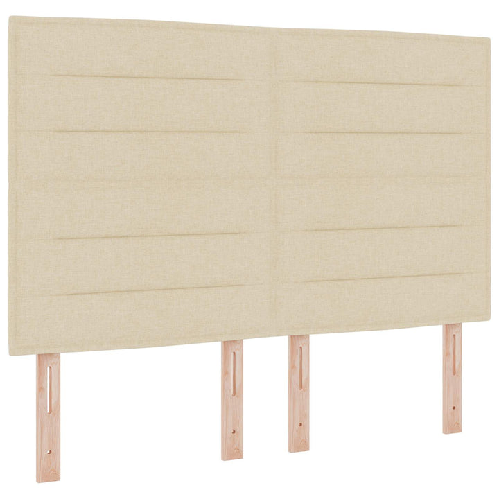 Boxmadras med topmadras Cremefarvet 140 x 200 cm Stof