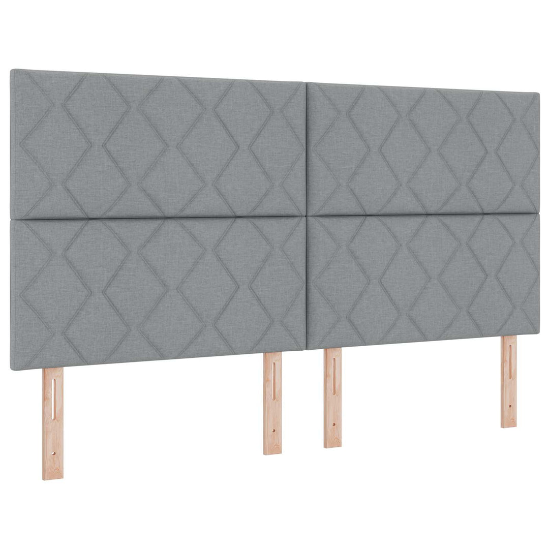 Boxmadras med topmadras Lysegrå 180 x 200 cm Stof