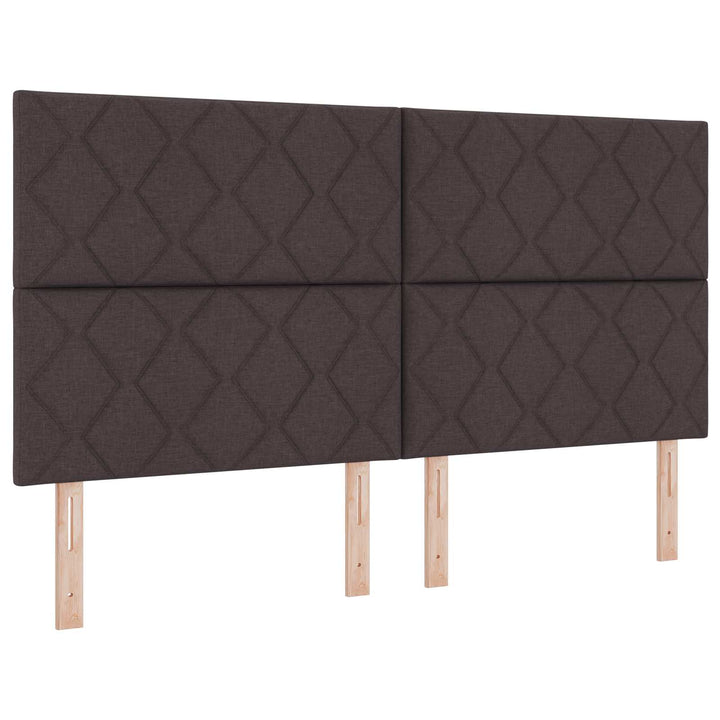 Boxmadras med topmadras Mørk Brun 180 x 200 cm Stof