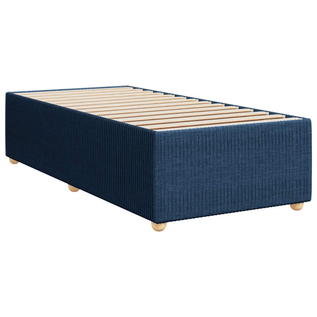 LED boksmadrasseng med madras Blå 90 x 190 cm Stof