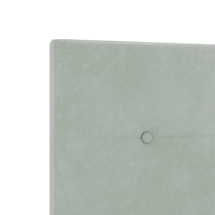 LED boksmadrasseng med madras Lysegrå 200 x 200 cm Fløjl
