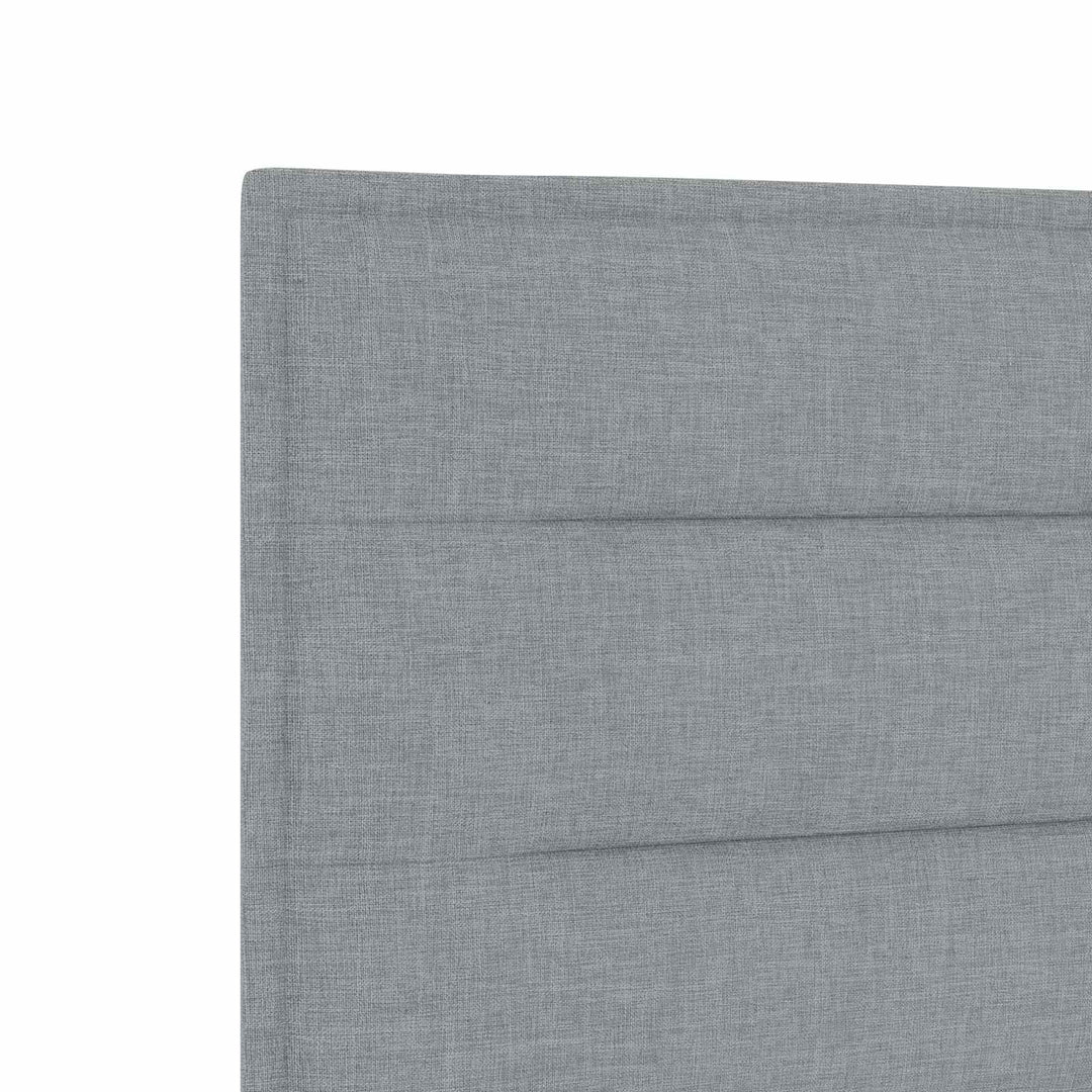 Ottoman seng med madras med hovedgærde Lysegrå 80 x 200 cm Stof