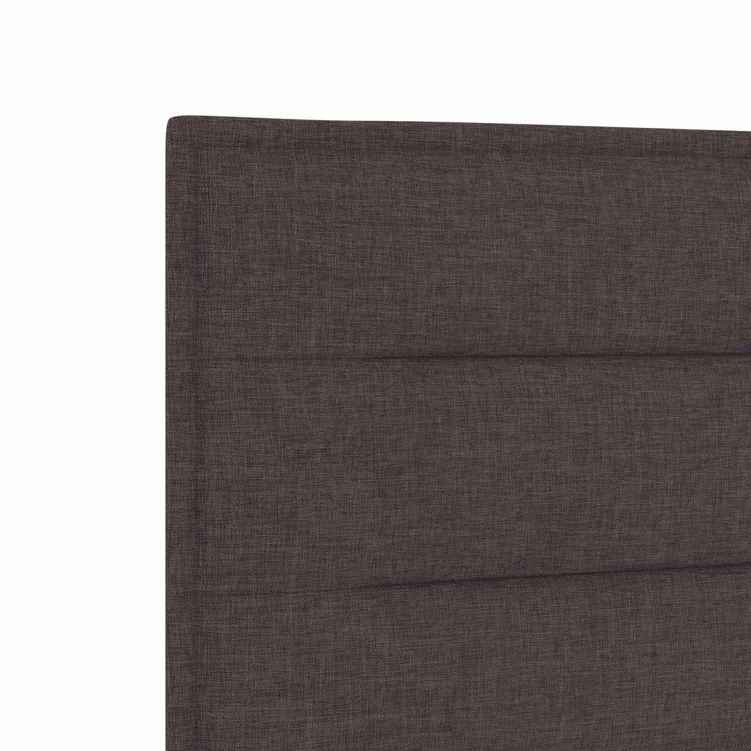 Ottoman seng med madras Mørk Brun 80 x 200 cm Stof