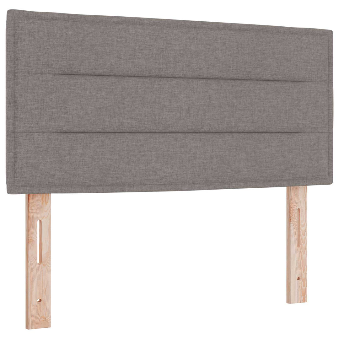Ottoman seng med madras med hovedgærde Gråbrun 80 x 200 cm Stof