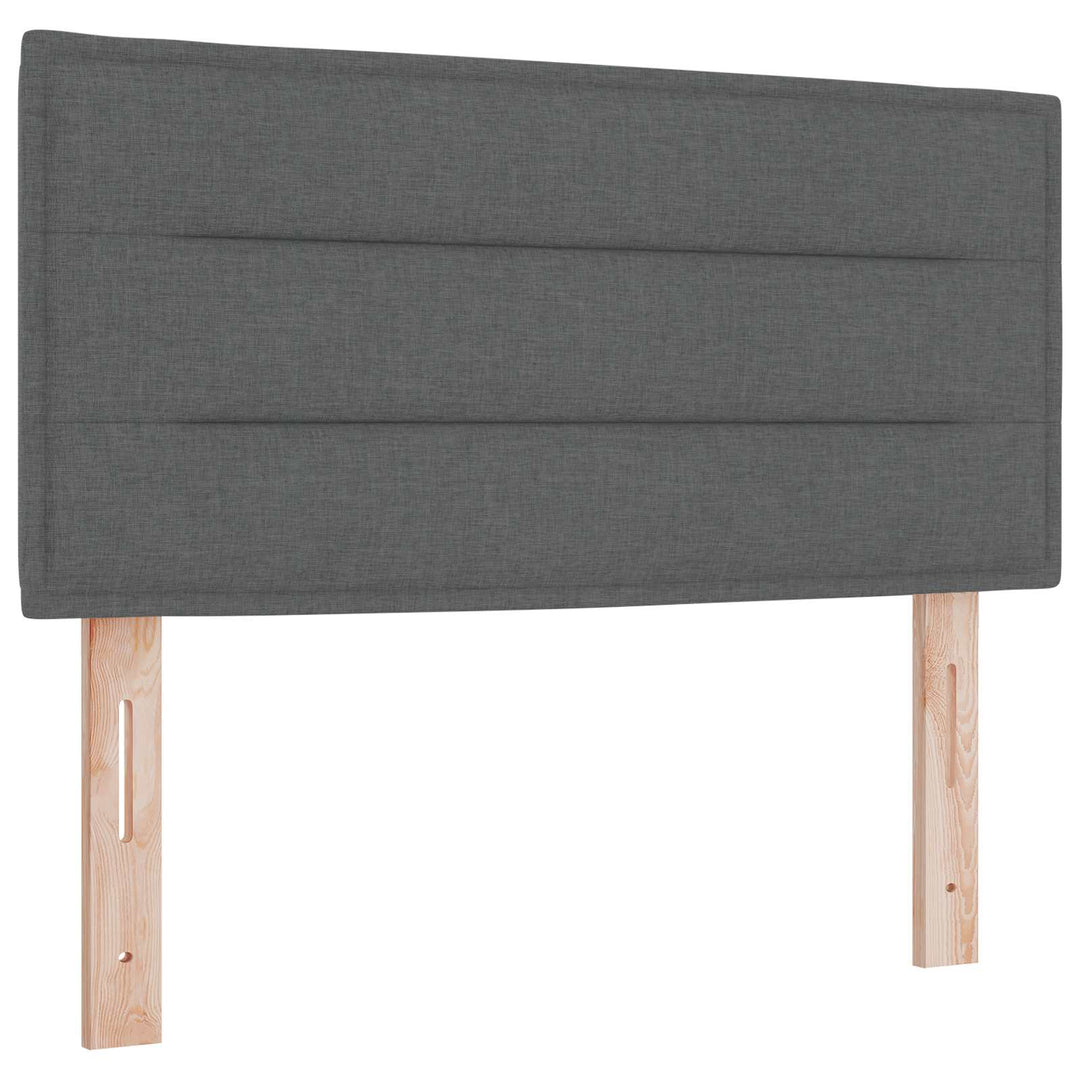 Ottoman seng med madras Mørkegrå 90 x 190 cm Stof