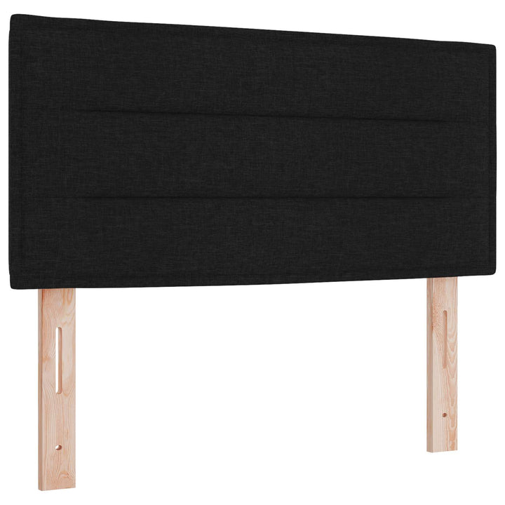 Ottoman seng med madras med hovedgærde Sort 90 x 200 cm Stof