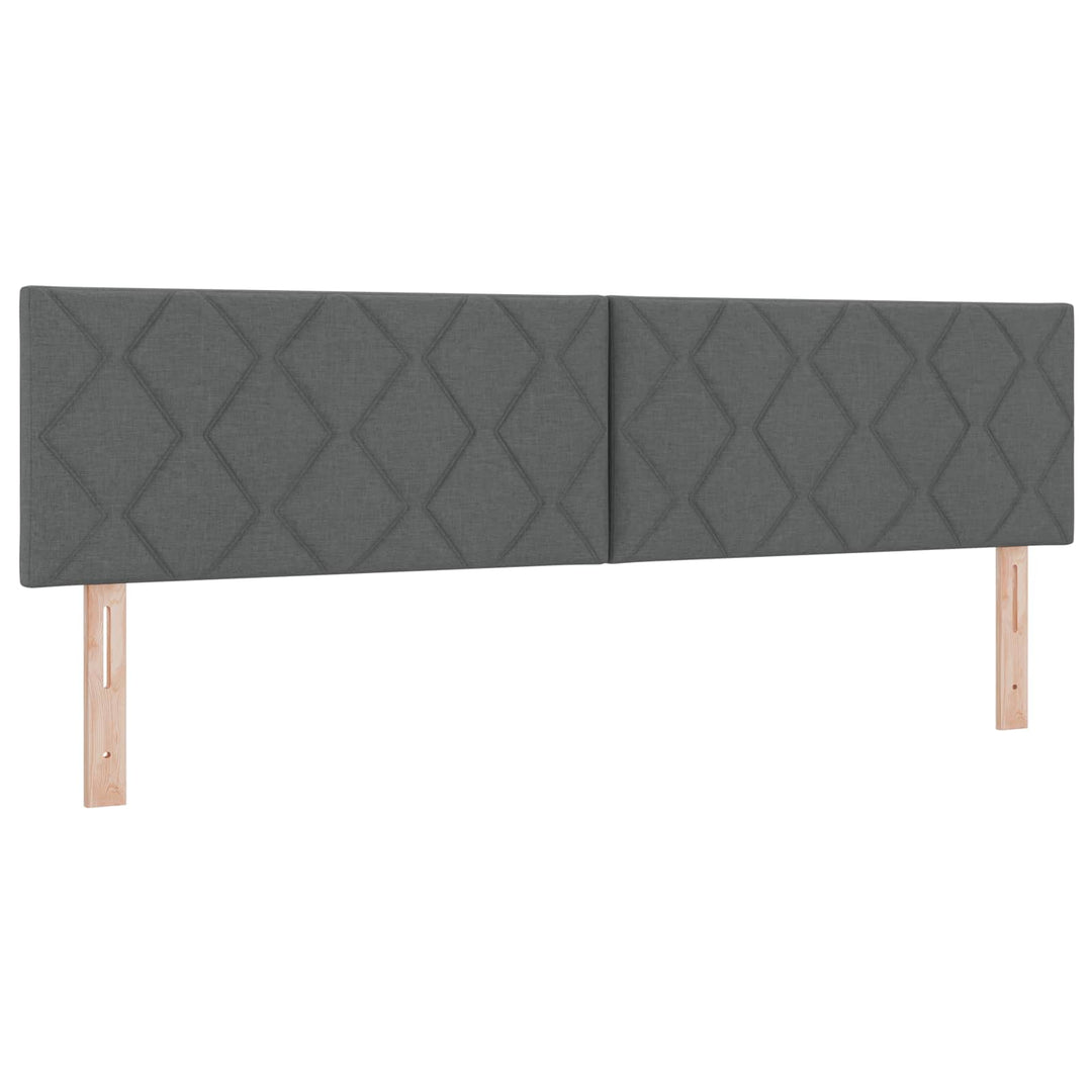 Ottoman seng med madras Mørkegrå 180 x 200 cm Stof