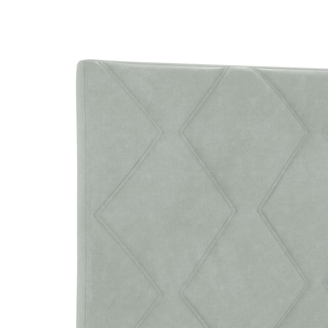 Ottoman seng med madras Lysegrå 180 x 200 cm Fløjl