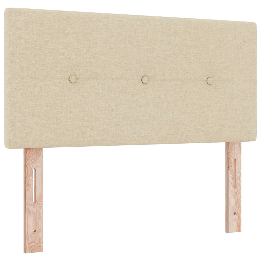 Ottoman seng med madras og LED Cremefarvet 120 x 190 cm Stof