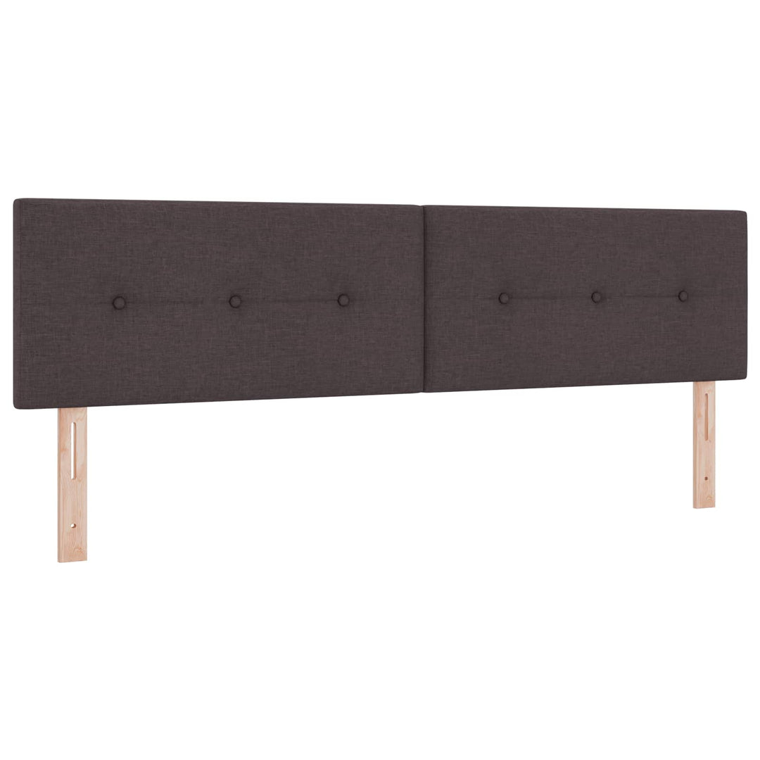 Ottoman seng med madras og LED Mørk Brun 180 x 200 cm Stof