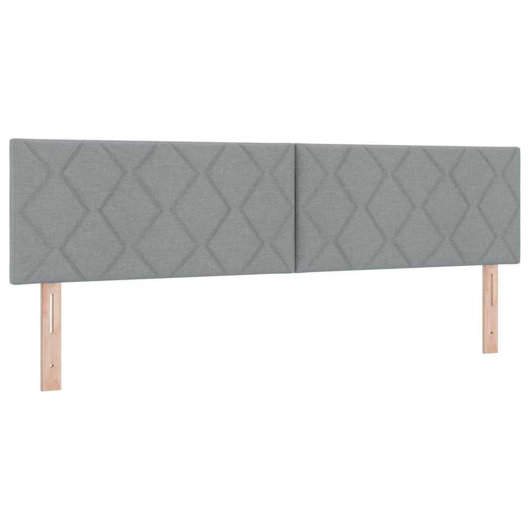 Ottoman seng med madras og LED Lysegrå 180 x 200 cm Stof