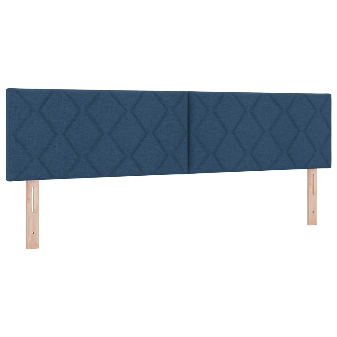 Ottoman seng med madras og LED Blå 180 x 200 cm Stof
