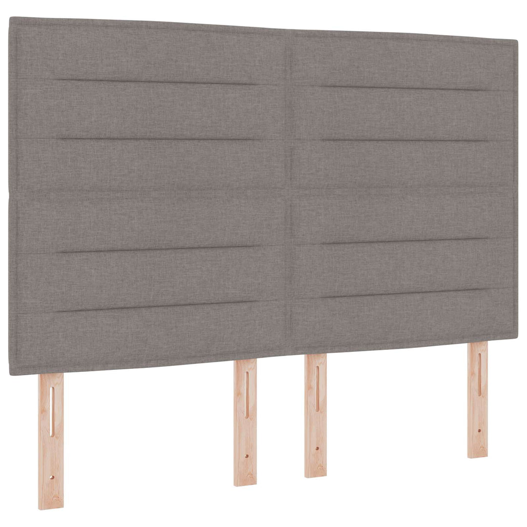 Ottoman seng med madras Gråbrun 140 x 200 cm Stof