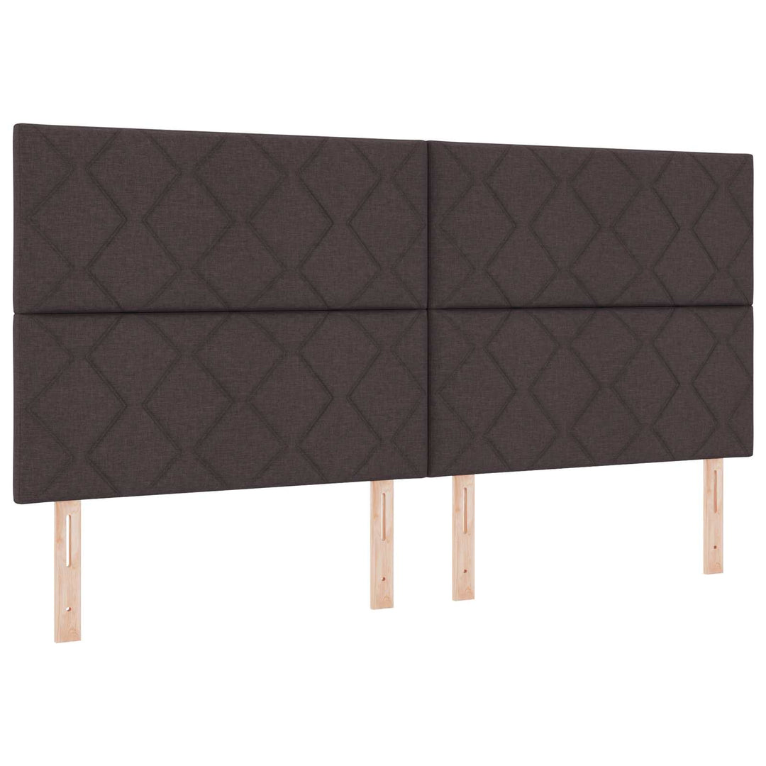 Ottoman seng med madras Mørk Brun 200 x 200 cm Stof