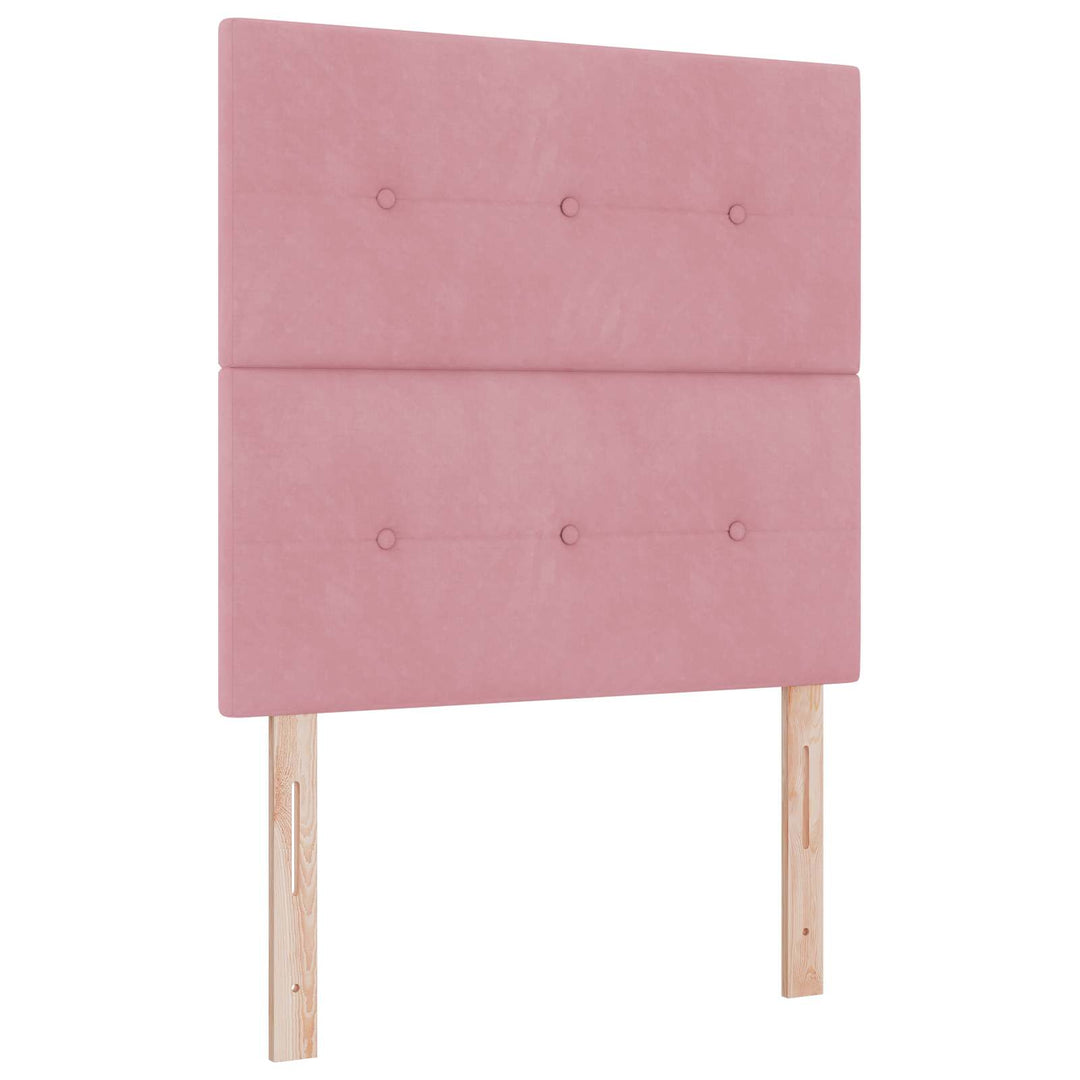 Ottoman seng med madras Lyserød 120 x 200 cm Fløjl