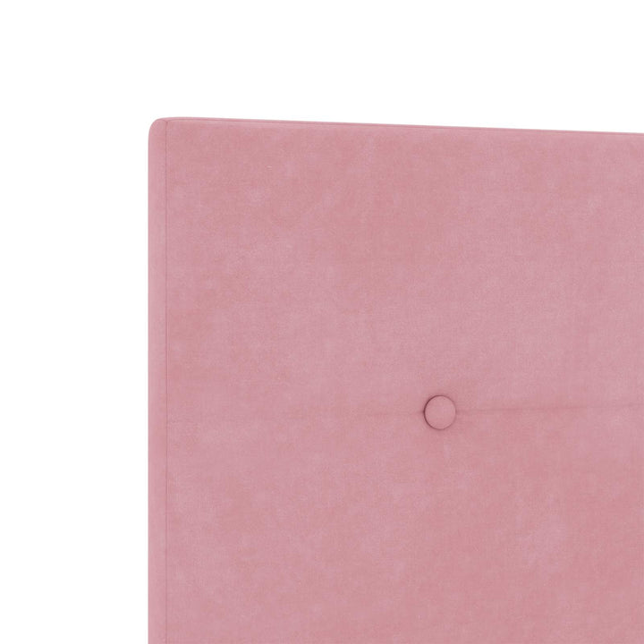 Ottoman seng med madras og LED Lyserød 140 x 190 cm Fløjl