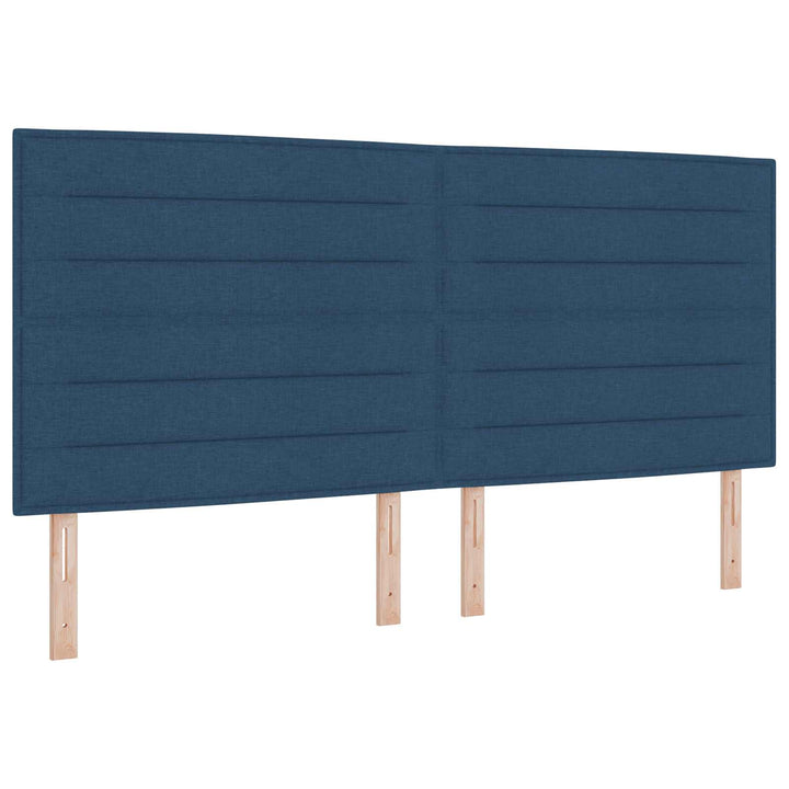 Ottoman seng med madras og LED Blå 200 x 200 cm Stof