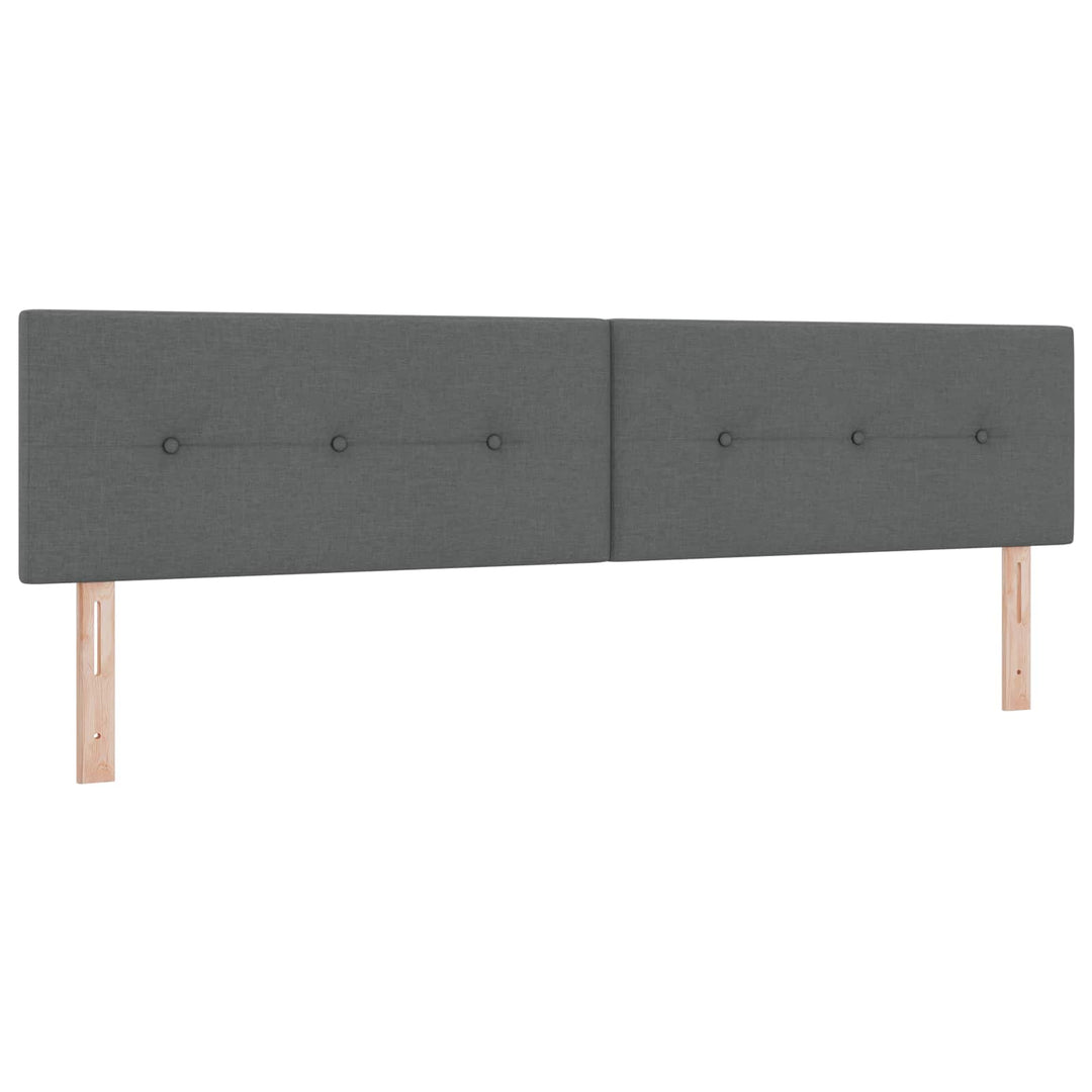 Seng med opbevaring og madras Mørkegrå 200 x 200 cm Fløjl