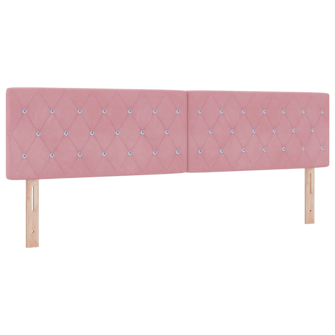 Opbevaringsseng med hovedgærde Lyserød 180 x 200 cm Fløjl