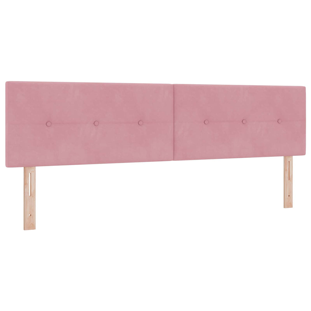 Opbevaringsseng med hovedgærde Lyserød 180 x 200 cm Fløjl