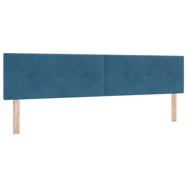 Opbevaringsseng med hovedgærde Mørk blå 200 x 200 cm Fløjl