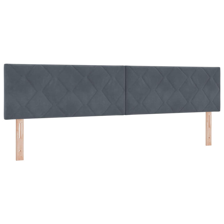 Opbevaringsseng med hovedgærde 2 stk. Mørkegrå