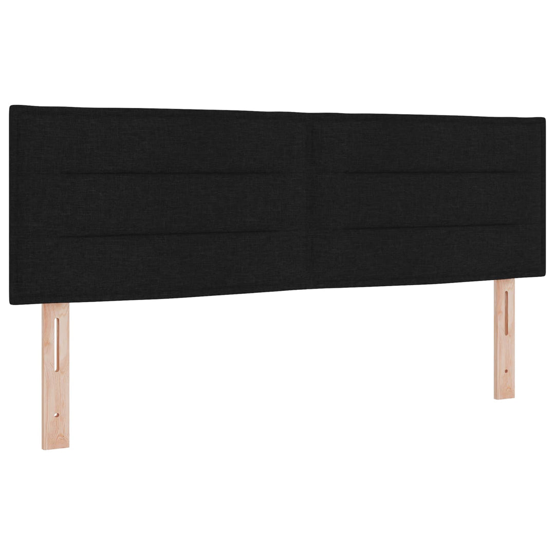 LED opbevarings seng med madras Sort 160 x 200 cm Stof