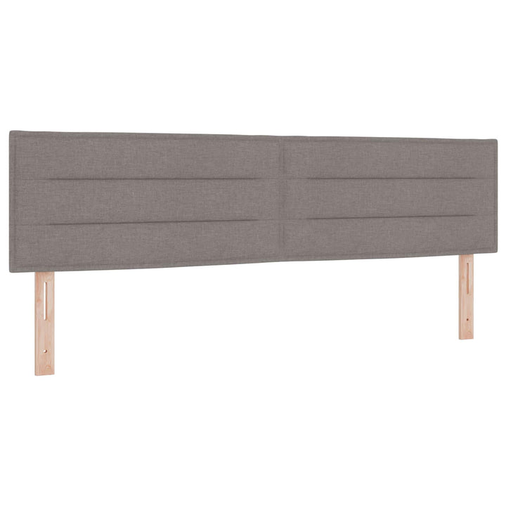 LED opbevarings seng med madras Gråbrun 180 x 200 cm Stof