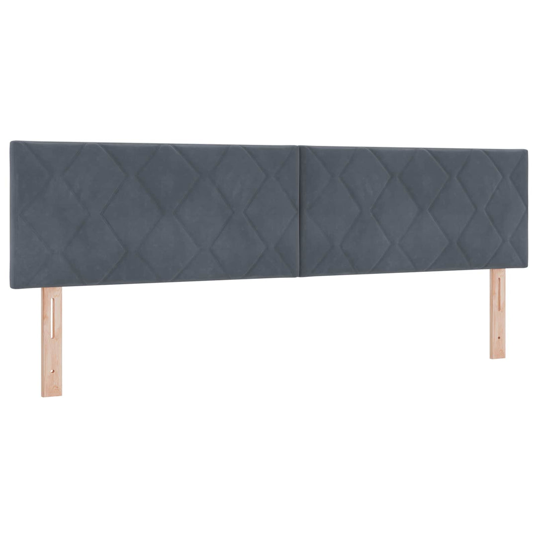 LED opbevarings seng med madras Mørkegrå 180 x 200 cm Fløjl