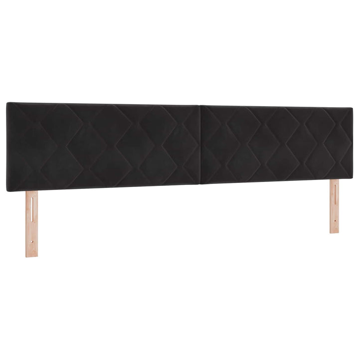 LED opbevarings seng med madras Sort 200 x 200 cm Fløjl