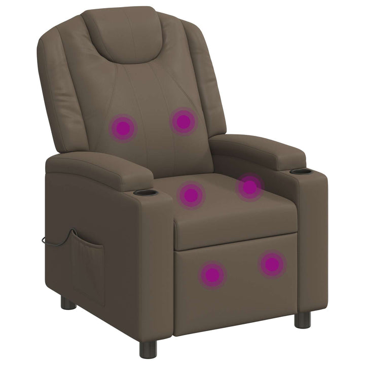 Massagelænestol Grå 75 x 95 x 106 cm Stof
