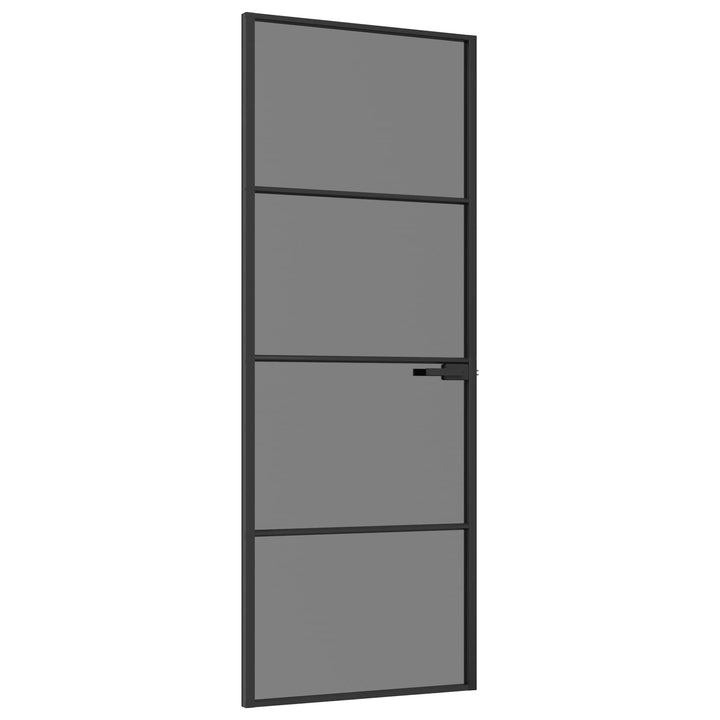 Indvendig Dør 76 x 201,5 cm Hærdet Glas og Aluminium