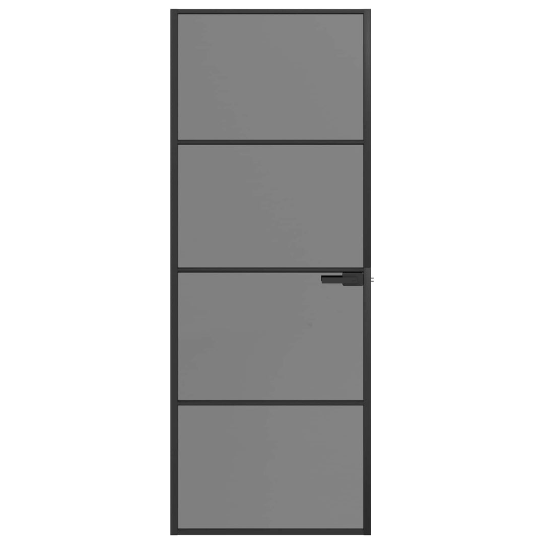 Indvendig Dør 76 x 201,5 cm Hærdet Glas og Aluminium