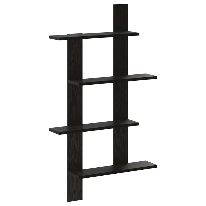 Væghylde Sort eg 61 x 13,5 x 105 cm Konstrueret træ